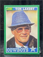 1989 Score Cowboys Tom Landry Football Card