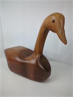 Large 20" Solid Mahogany Duck