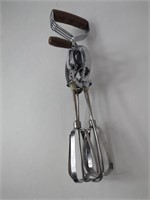 Stainless Steel Hand Mixer with Wood Handle