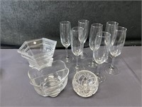 7 Glass stemware glass serving dishes