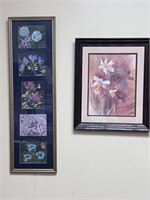 2 Floral Paintings one signed