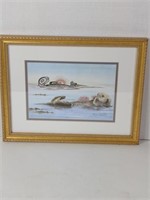 Framed Sue Coleman Native Artist Print 'Urchins'