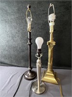 3 Lamps 15' and 2 - 29" tall