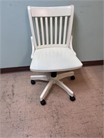 Solid wood white office chair adjustable