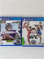 Sony PS4 Games UFC and Madden 21 EUC