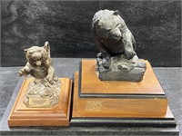 2pc Animal Sculptures