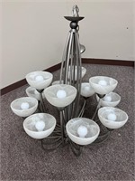 12 Bulb Satin Chrome chandelair