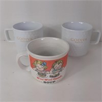 Godiva and Campbell Soup Mug Lot