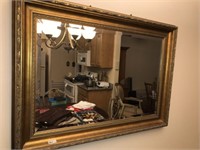 Nice Gold Framed Mirror (Wood Frame ~ 42"W x 31"T)