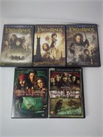 Lord of the Rings & Pirates Series DVD Lot x 5