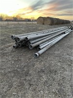 1070 - 8" GATED PLASTIC PIPE MISC. PILE 14 PC