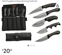 SZCO Supplies 5 Piece Skinning Knife Set