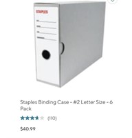 Staples Binding Case - #2 Letter Size - 6