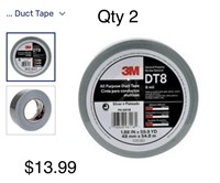 2 x Utility Duct Tape. Size: 1.88" Width, 60yds.