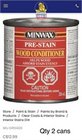 2 x Minwax PRE-STAIN WOOD CONDITIONER 236ML