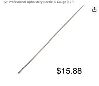 12'' Professional Upholstery Needle, 6 Gauge (12