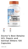 Doctor's Best Betaine HCL Pepsin and Gentian