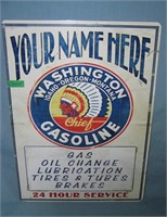 Washington Chief gasoline retro style advertising