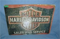 Harley Davidson Motorcycles retro style advertisin