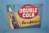 Drink double Cola retro style advertising sign