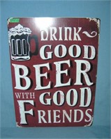 Drink Good Beer with good friends retro style adve