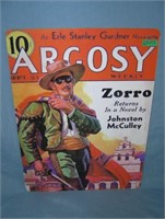 Argosy featuring Zorro retro style advertising sig
