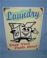 Laundry drop your pants here retro style advertisi