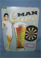 Man Cave retro style advertising sign