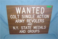 Wanted Colt Single Action army revoluers and NY St