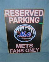 Reserved Parking Mets Fans Only retro style advert