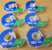 6 Rolls of Tape, with Dispensers
