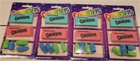 4Pk of 6 each Colorific Erasers - New