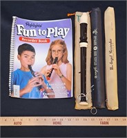 Recorder Lot-Instruction Book/3 Recorders