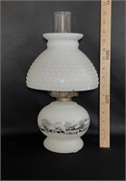 Vintage Milk Glass Hob Nob Oil Lamp
