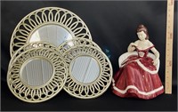 Wall Mirrors/Ceramic Southern Belle