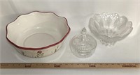 Crystal Glass/Ceramic Bowl