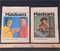 Vintage 1971 MACLEANS Magazines-Howe/ORR/Lightfoot