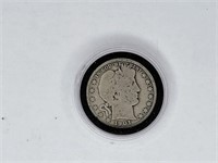 1901 Barber Half Dollar Coin