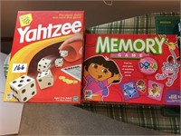 Yahtzee and Memory game