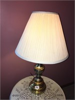 Brass mismatched table lamps
