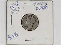 1942 Mercury Silver Dime Coin