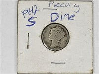 1942 S Mercury Silver Dime Coin