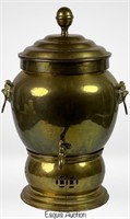 Vintage Asian Solid Brass Samovar/ Water Warmer