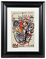 Jean-Michel Basquiat (in style) Pop Art Drawing