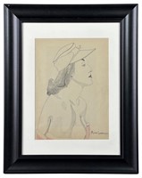 Marie Laurencin-Portrait of a Lady Pencil Drawing