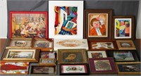 Assortment of Wall Art- Paintings, Prints, Drawing