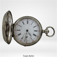 Antique Emile Perret Locle Silver Pocket Watch