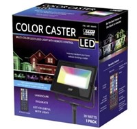 Color caster outdoor LED flood light with remote