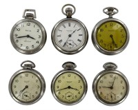 Group of Six Vintage Pocket Watches