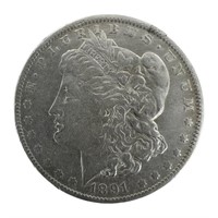 1891 US O Morgan Silver Dollar Coin